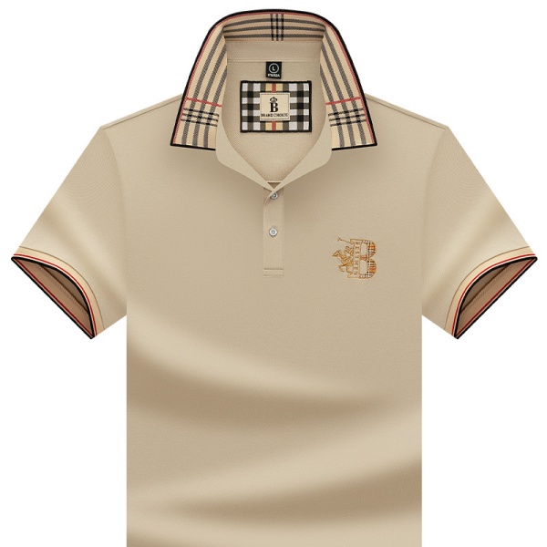 啄木鸟正品大牌男装夏季短袖t恤男士格子宽松翻领潮牌polo衫男式