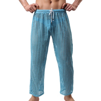 镂空长裤新款时尚男士性感网眼长裤 男式休闲情趣镂空长裤批发