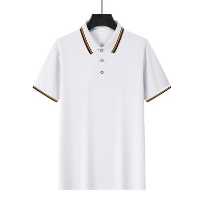 跨境独立站美式夏季男士网眼翻领简约高尔夫短袖T恤速干POLO衫男