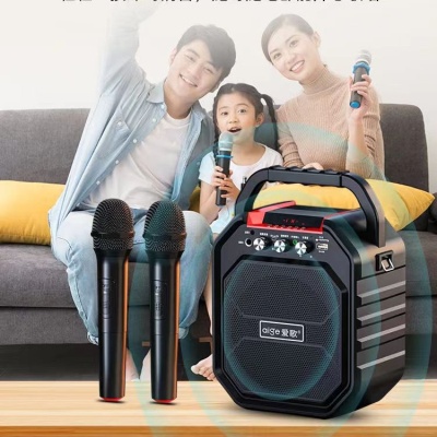 爱歌S28蓝牙音响音箱 户外K歌广场跳舞便携手提 唱歌促销低音炮