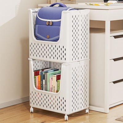 家居折叠收纳篮子脏衣篮带滑轮多功能手提脏衣篓家用浴室杂物收纳