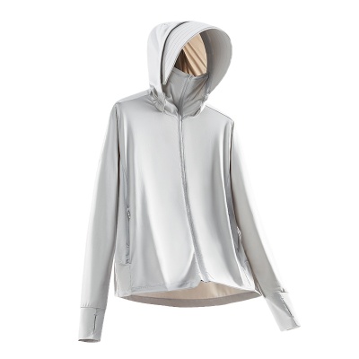 户外原纱冰丝防晒衣女夏可拆卸大帽檐防晒上衣防紫外线骑行防晒服