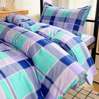 批发全棉学生宿舍三件套学校采购企业购置单人床被套床单床上用品