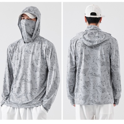 钓鱼防晒服夏季超薄遮面垂钓冰丝路亚防紫外线薄款透气户外防晒衣