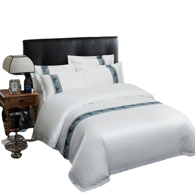 纯棉全棉贡缎床笠四件套 高档简约风床上用品 家纺民宿酒店布草