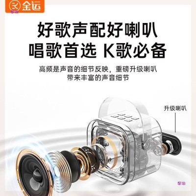 麦克风声卡话筒音响金运升级版唱歌一体机无线蓝牙音箱
