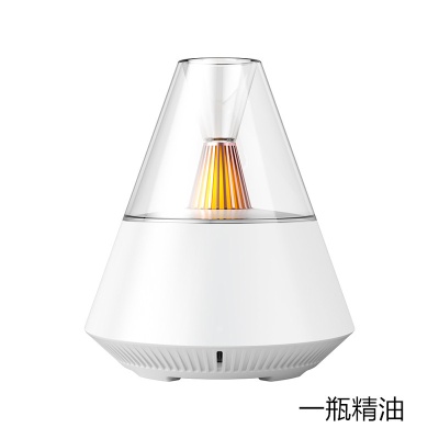 j33香薰机办公桌面家用卧室精油氛围灯仿真l加湿器带遥控器