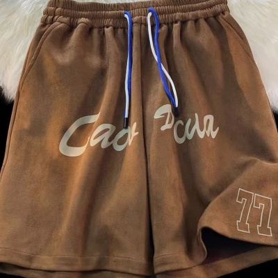 短裤男港风ins潮牌直筒篮球运动裤子2023年夏季宽松休闲五分中裤