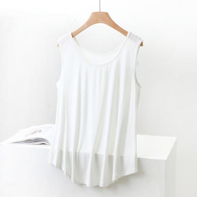 莫代尔吊带背心女夏季内搭薄款打底衫大码显瘦中长款叠穿无袖上衣