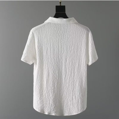 夏季超薄五分袖冰丝亚麻套装男棉麻两件套大码宽松中袖T恤运动装