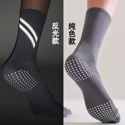专业公路自行车反光骑行袜男士棉袜点胶防滑户外运动马拉松袜子批