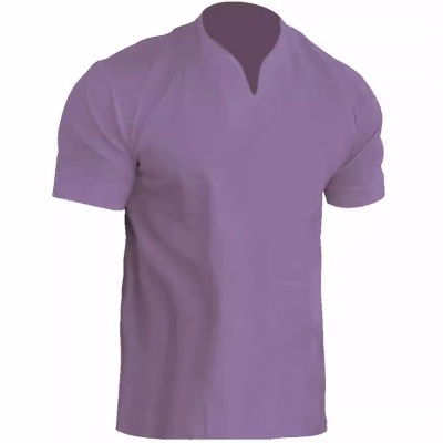 外贸肌肉男健身大码运动T恤男装弹性棉口袋短袖夏季V领Polo衫