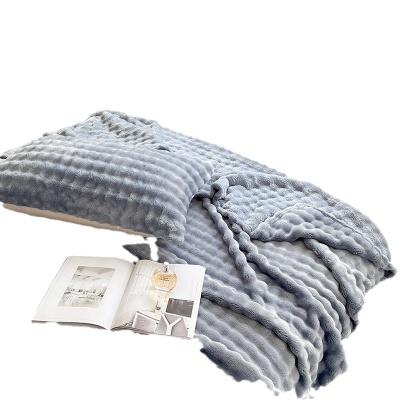 仿兔毛绒毛毯办公室午睡毯子夏季空调毯四季通用沙发盖毯床上用品