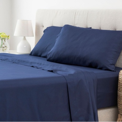 亚马逊欧美纯色床笠床单四件套 跨境套件床笠保护罩水洗床笠单品