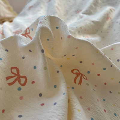 A类春夏法式皱皱纱花边四件套少女心全棉被套大学生宿舍床上用品