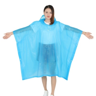 peva骑行雨披成人无袖斗篷磨砂套头旅行户外雨衣批发