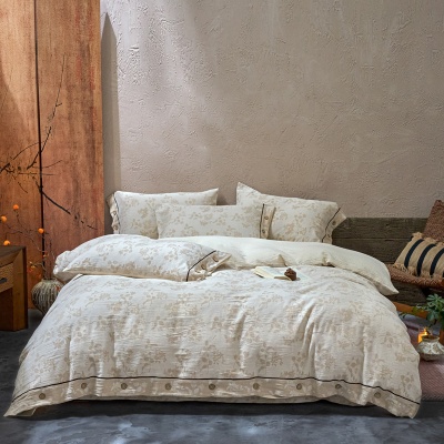 2025新款 A类亚麻棉麻四件套侘寂风床单被套日系棉纱床 上用品被