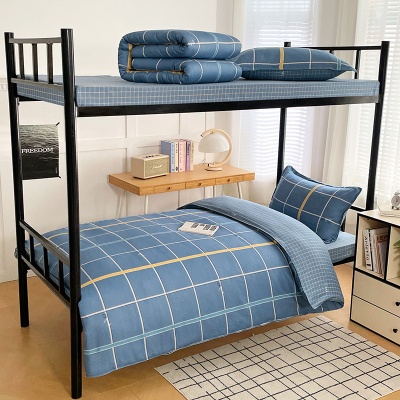 批发全棉学生宿舍三件套学校采购企业购置单人床被套床单床上用品