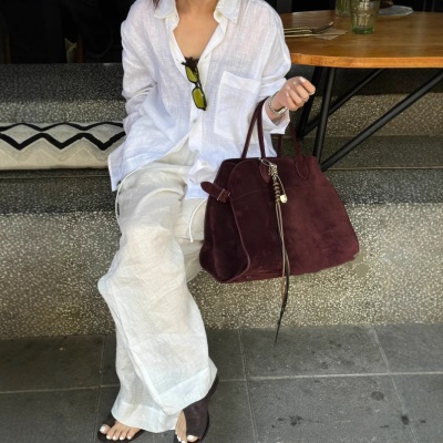 新款法式度假100%纯亚麻衬衣简约百搭慵懒宽松显瘦长袖衬衫女5401