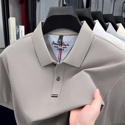 100%纯棉翻领poloT恤跨境休闲男装宽松打底体恤衫上衣男装短袖男t