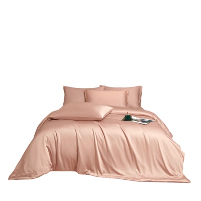 纯色竹纤维裸睡床单四件套再生纤维素被套轻奢床上用品 bamboo