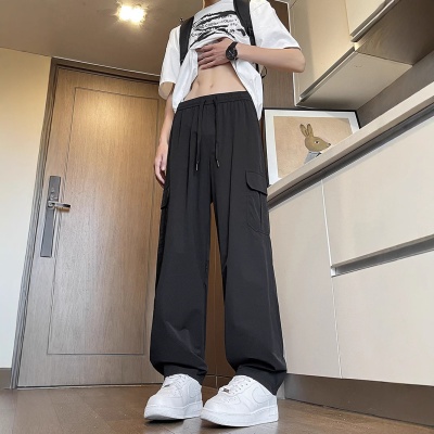 高个子加长版男士工装裤夏季薄款速干透气高腰弹力直筒休闲裤2518