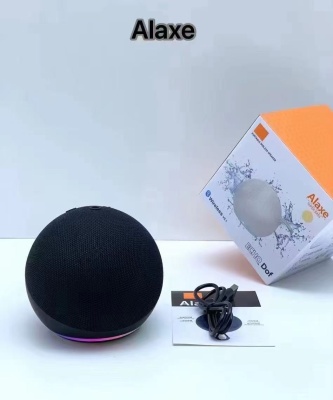 跨境Alaxe 智能音箱蓝牙音响重低音高品质外贸款RGB炫彩小球音箱