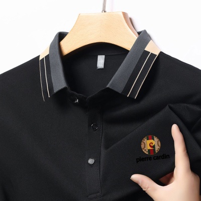 短袖T恤透气polo衫男2025夏季新款商务休闲纯色百搭简约男士t恤