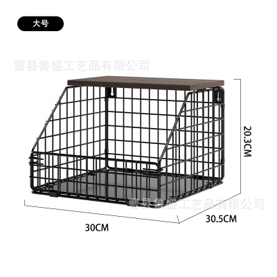 跨境壁挂式厨房置物架可折叠蔬菜水果收纳篮浴室毛巾洗漱品储物篮