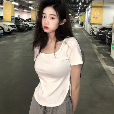 短袖T恤女夏季新款韩版修身休闲打底衫学生小众辣妹少女上衣潮ins