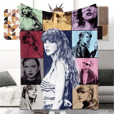 霉霉亚马逊专供女歌手毛毯泰勒周边法兰绒毛毯空调被办公室午睡毯