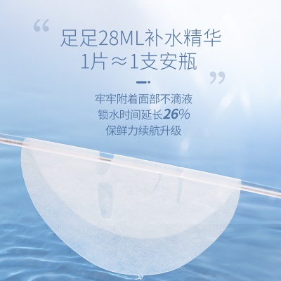 健美创研 玻尿酸面膜护肤补水化妆品极润保湿面膜20片/盒厂家批发