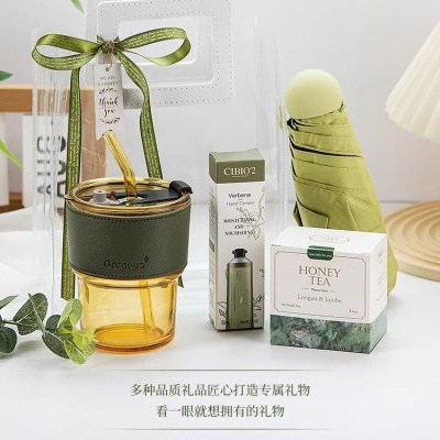 夏日清凉夏季伴手礼袋水杯防暑降温用品实用员工团建送礼包套装