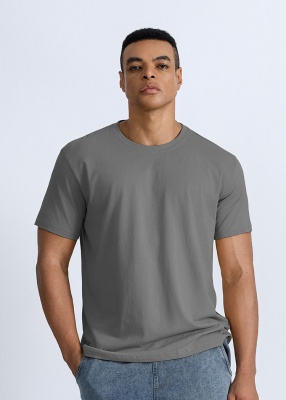 男短袖t恤美式街潮男装T恤纯棉纯色男士短袖t恤