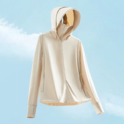 户外原纱冰丝防晒衣女夏可拆卸大帽檐防晒上衣防紫外线骑行防晒服