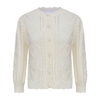 亚马逊外贸速卖通欧美跨境女装简约针织衫开衫上衣女毛衣秋冬新款