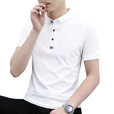 厂家代发夏季男装丝光棉polo衫时尚刺绣短袖男t恤新款男士polo衫