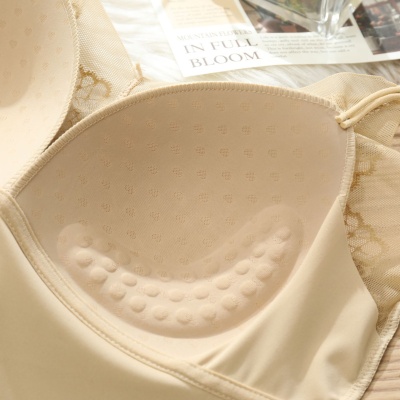 蕾丝小胸美背内衣一体吊带女士春夏短款小胸聚拢内衣胸垫打底背心