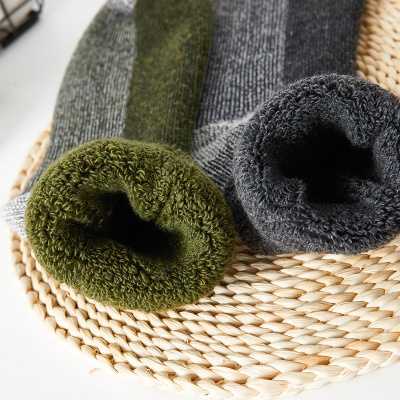 户外运动爬山滑雪加厚羊毛袜粗针反织特厚保暖