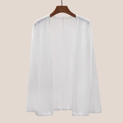 莱赛尔天丝针织开衫空调衫春秋罩衫冰丝凉感外搭披肩中长款女上衣