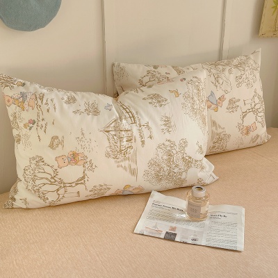 卡通ins风可爱全棉四件套100纯棉被套床单宿舍儿童三件套床上用品