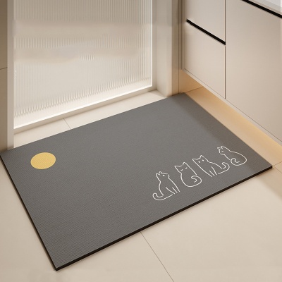 简约硅藻泥软垫强吸水家用地垫卫生间防滑垫子入户门垫洗手间脚垫