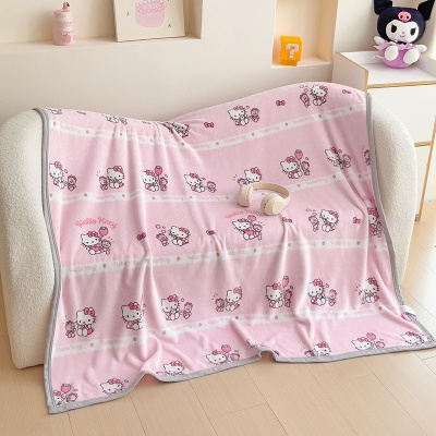 三丽鸥牛奶绒毛毯卡通儿童小毯子午睡毯沙发盖毯办公室毯子批发