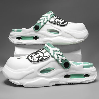 运动凉鞋男夏季外穿防滑防臭厚底包头两穿漂流涉水洞洞沙滩凉拖鞋