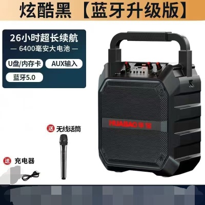 华宝F101 大功率手提蓝牙音响 广场舞音响 无线话筒蓝牙K歌音箱