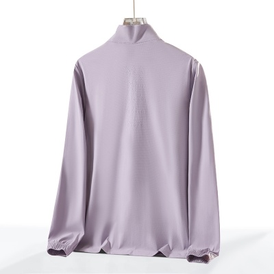 夏季无帽立领防晒衣男女防紫外线遮阳透气冰丝户外登山骑行皮肤衣