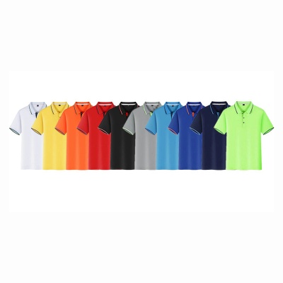 新款翻领短袖t恤印logo 企业工作服T恤衫 广告衫团体聚会工厂批发