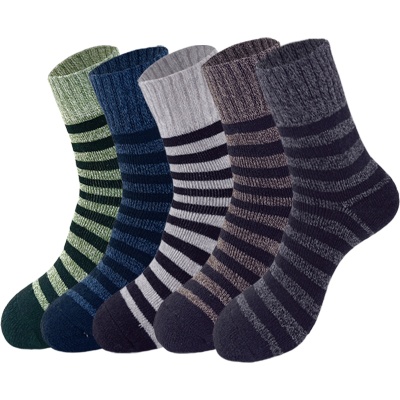 袜子男士冬季加绒加厚保暖毛巾袜男士毛圈袜地板袜户外船员登山袜