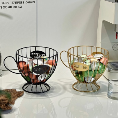 欧式轻奢零食糖果收纳架子咖啡店家居咖啡胶囊置物架方格展示架潮