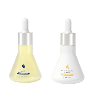 倾龄早C晚A精华组合VC焕颜维A醇精华液补水焕亮熬夜暗沉精华护肤